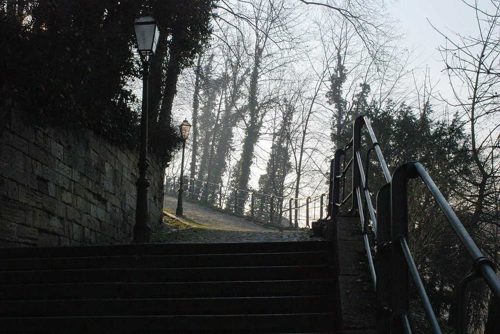 Stube prema Gornjem gradu (na Strossmayerovo šetalište) 2008. godine